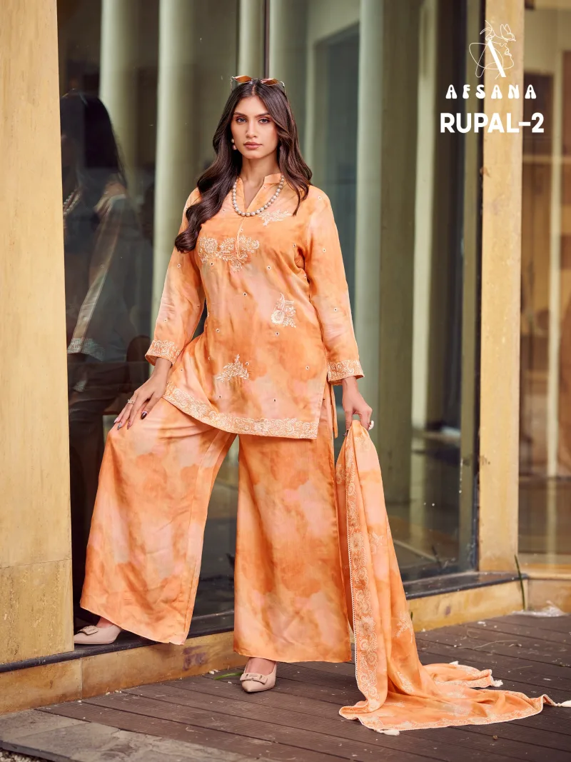 Rupal Vol 2 By Afsana Bemberg Silk Readymade Salwar Kameez 